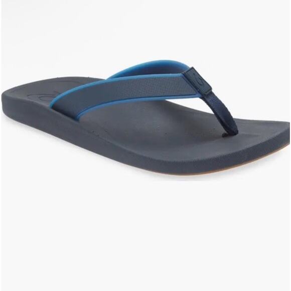 Olukai Koko'o Waterproof Flip Flop Men's 10 Navy - Picture 1 of 9